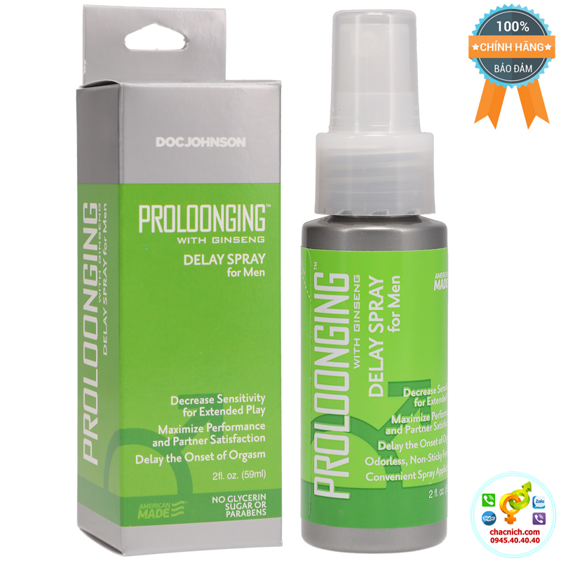 Chai xịt lâu ra Doc Johnson Prolonging 59ml Mỹ chất lượng