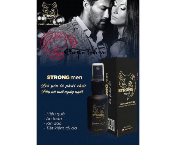 Chai xịt Strong Men chống xuất tinh sớm lidocain 13% siêu hiệu quả