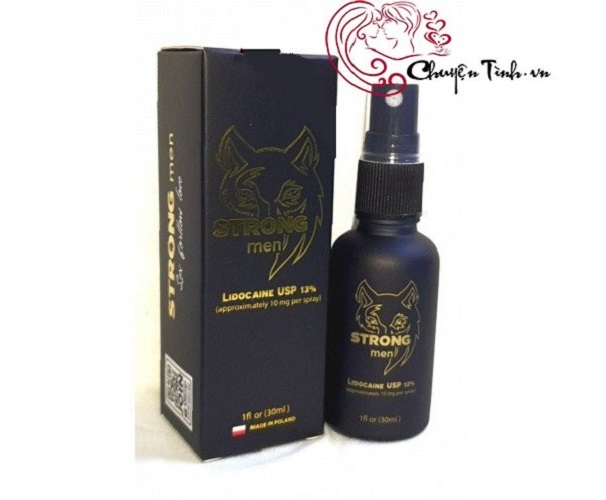 Chai xịt Strong Men chống xuất tinh sớm lidocain 13% siêu hiệu quả