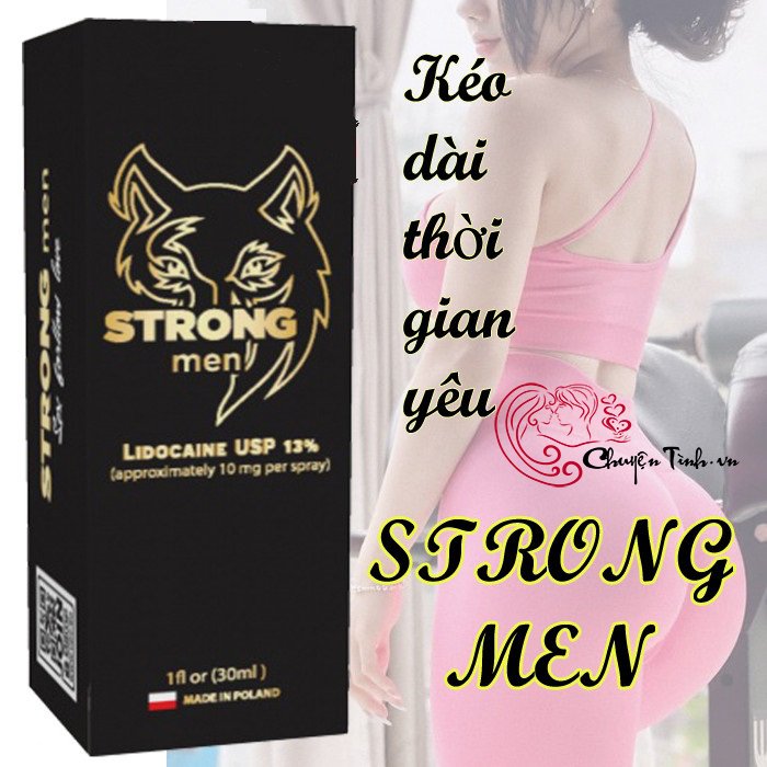 Chai xịt Strong Men chống xuất tinh sớm lidocain 13% siêu hiệu quả
