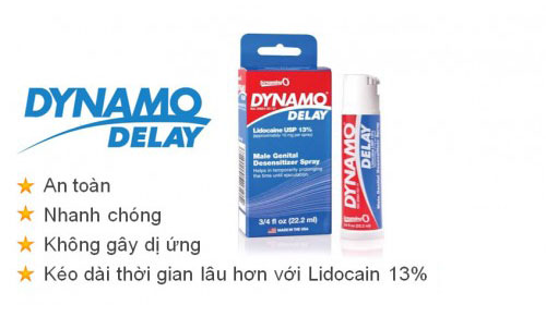 Chai xịt Dynamo Delay kéo dài thời gian quan hệ chống xuất tinh sớm