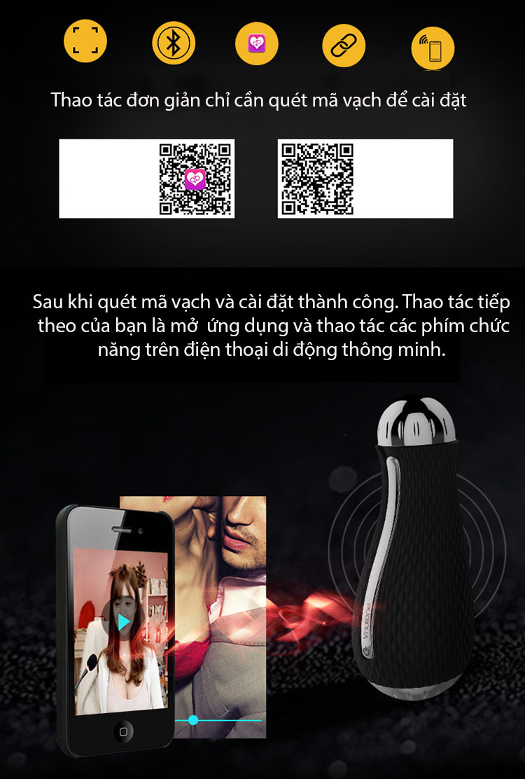Cốc Thủ Dâm Cao Cấp 3D Nalone Có Rung Bluetooth Massage Dương Vật Nam