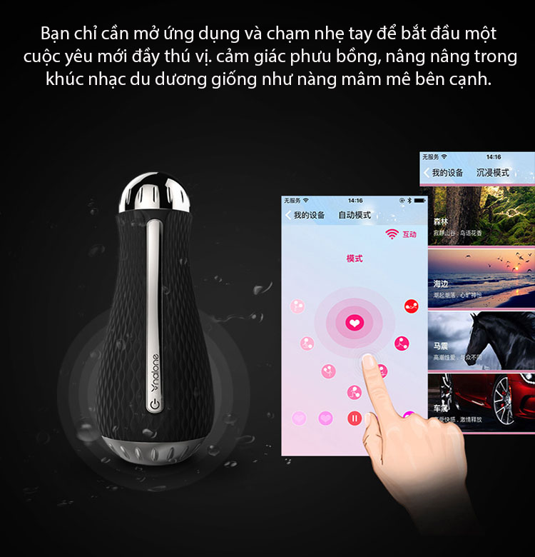 Cốc Thủ Dâm Cao Cấp 3D Nalone Có Rung Bluetooth Massage Dương Vật Nam