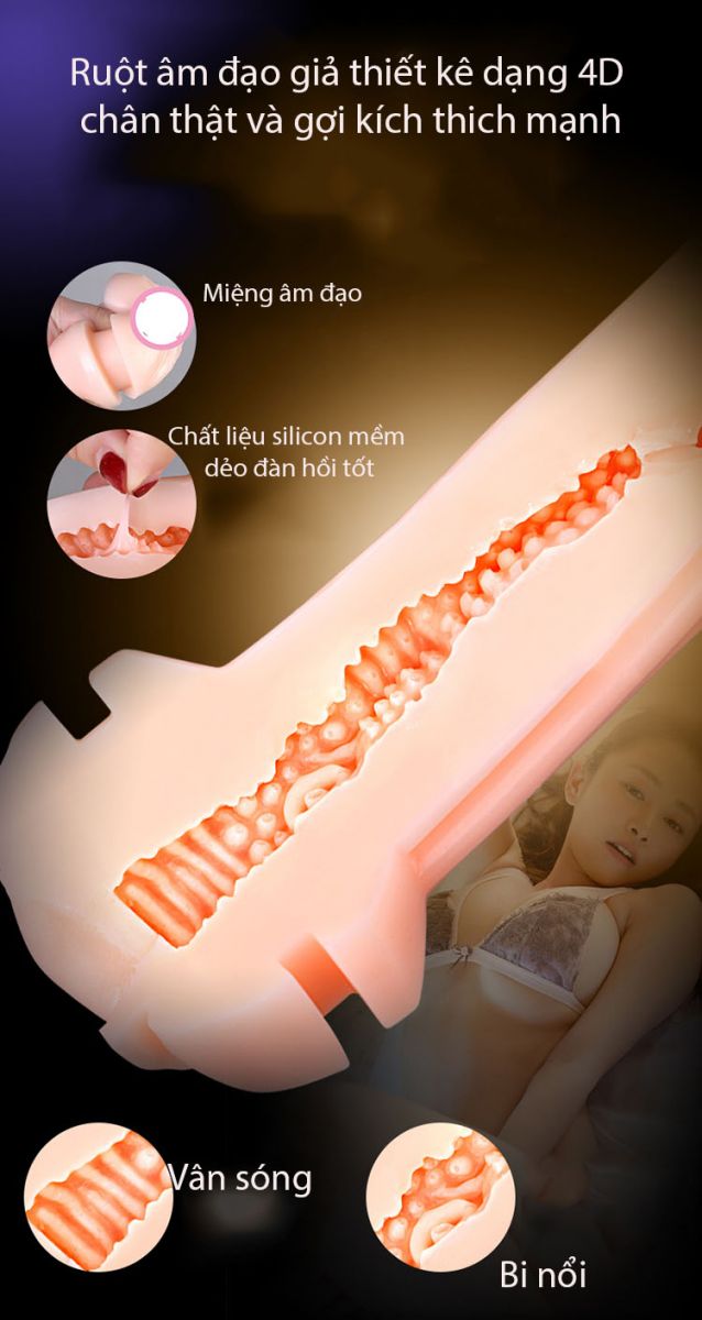 Âm đạo giả tự động co bóp rung rên mềm mịn như thật cho nam thủ dâm