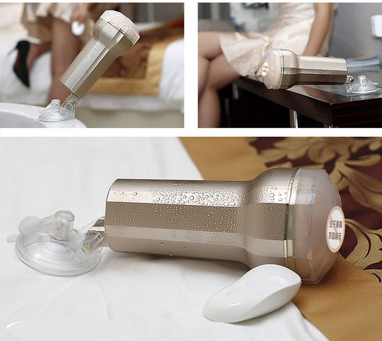 Cốc thủ dâm gắn tường ManMiao Gold nhựa silicon cao cấp mềm mại