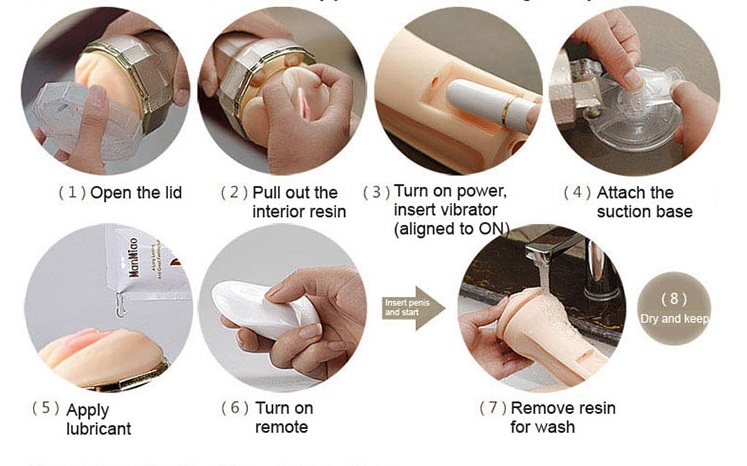 Cốc thủ dâm gắn tường ManMiao Gold nhựa silicon cao cấp mềm mại