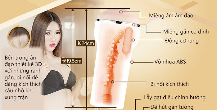 Cốc thủ dâm gắn tường rung AK HOT silicon cao cấp an toàn