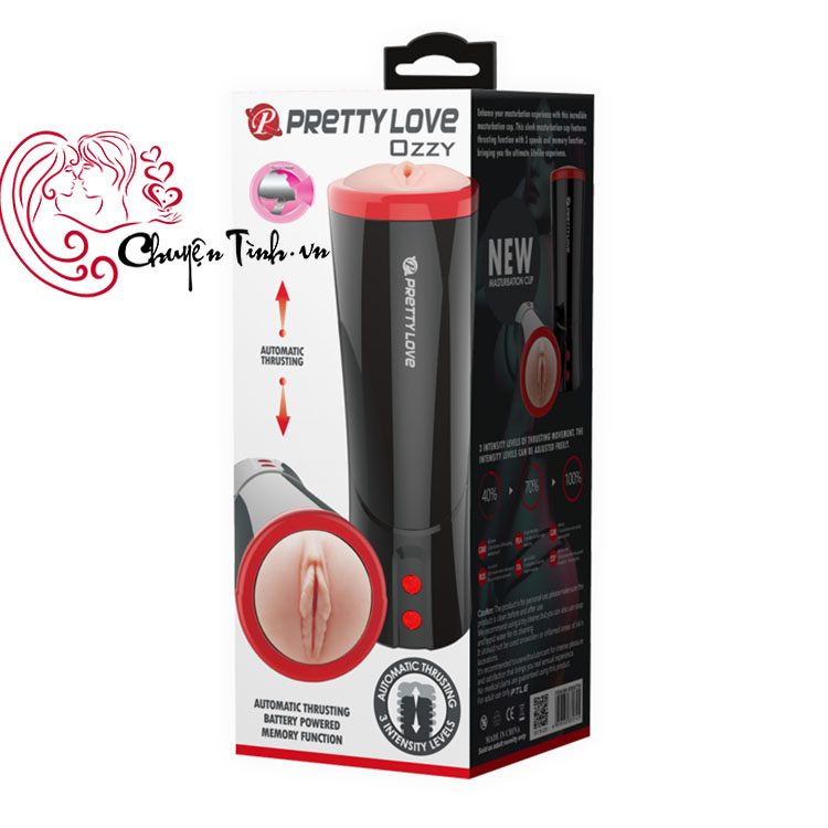 Cốc thủ dâm tự động Prettylove Ozzy rung thụt sướng tuyệt đỉnh