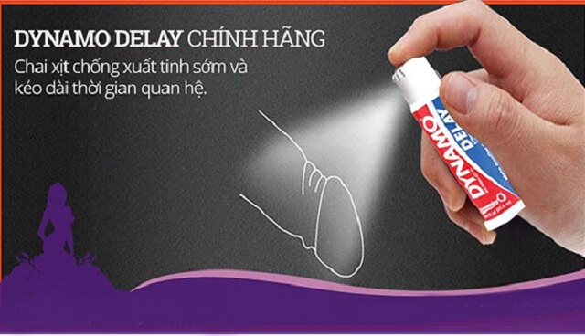 Chai xịt Dynamo Delay kéo dài thời gian quan hệ chống xuất tinh sớm