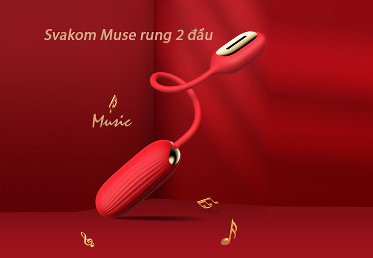 Trứng rung Svakom MUSE ngân nga theo nhạc pin sạc tiện lợi
