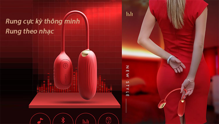 Trứng rung Svakom MUSE ngân nga theo nhạc pin sạc tiện lợi