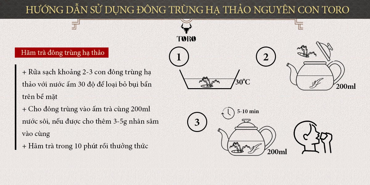 Đông trùng hạ thảo nguyên con tăng sinh lý bồi bổ