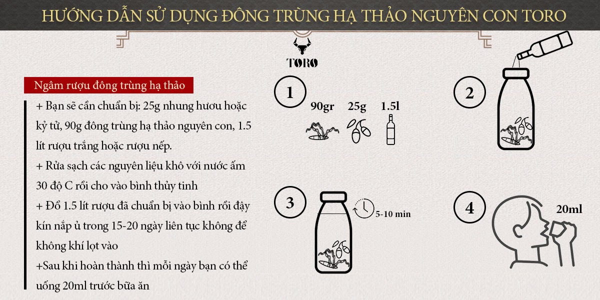 Đông trùng hạ thảo nguyên con tăng sinh lý bồi bổ