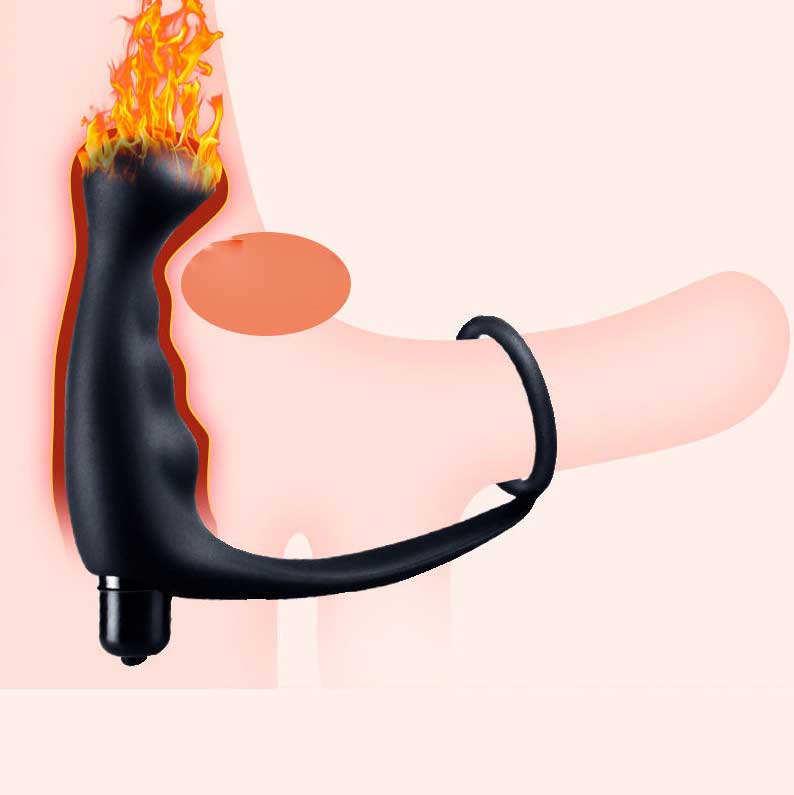 Dụng cụ massage hậu môn silicon rung 10 kiểu có quai đeo pin AAA