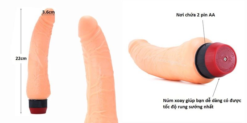 Dương vật giả silicon giá rẻ, có rung giống thật kích thích mạnh