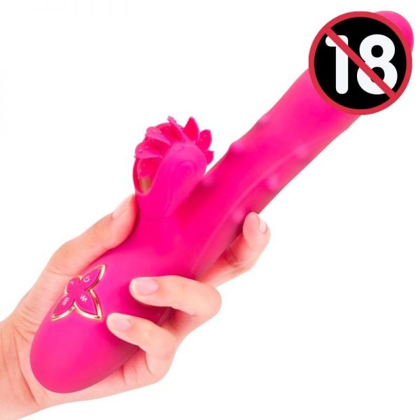 Dương vật giả xoay rung thụt Fanala Esther silicon, pin sạc tiện lợi