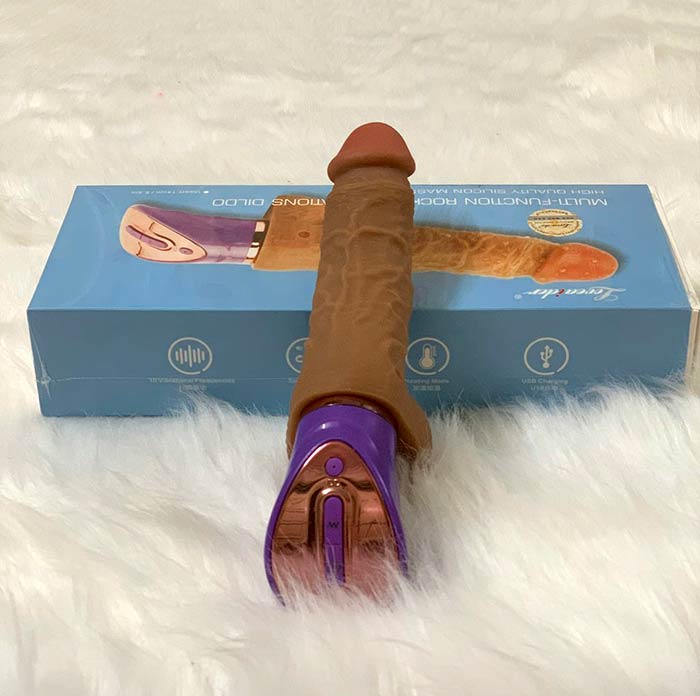 Dương vật chiến binh Loveaider rung xoay 360 độ siêu mềm sưởi ấm