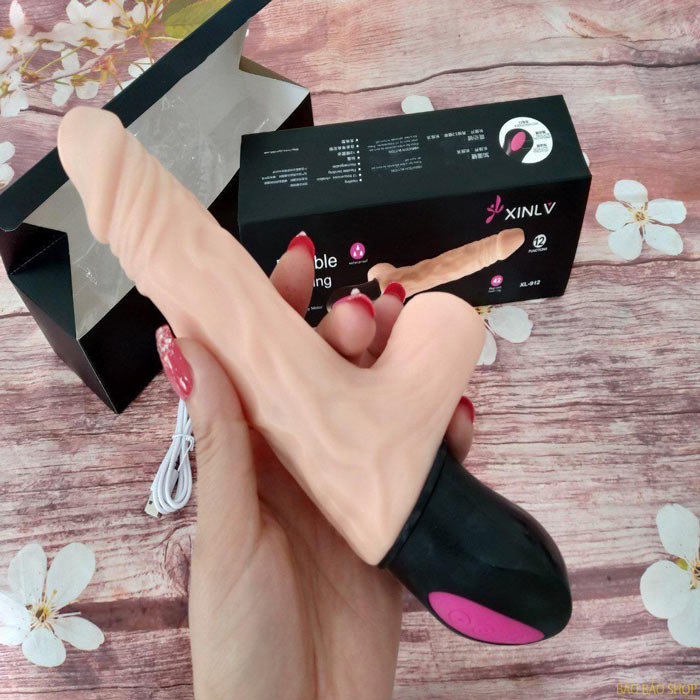 Dương vật giả đa năng sưởi ấm flexible bending rung xoay silicon mềm