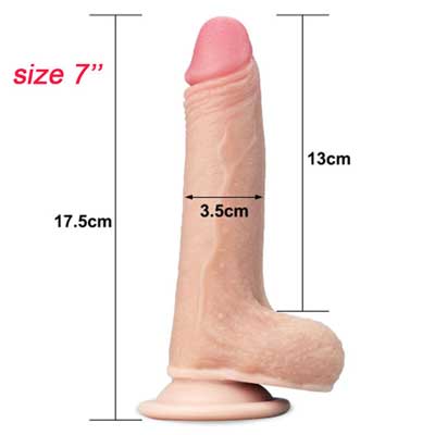 Dương vật giả Lovetoy Sliding hồng silicon y tế mềm mại an toàn sinh lý