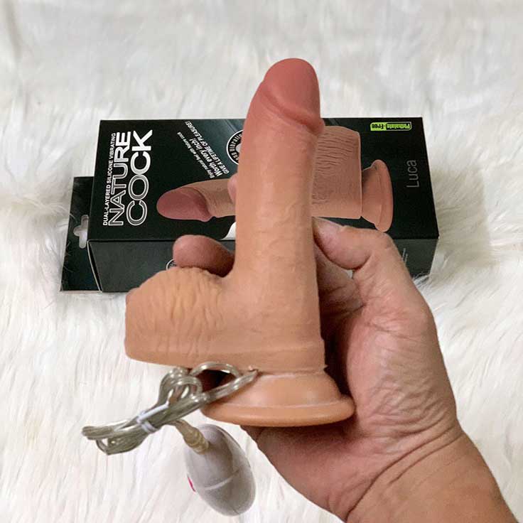 Dương vật giả Lovetoy Luca silicon y tế siêu mềm 7 tần số rung kích thích