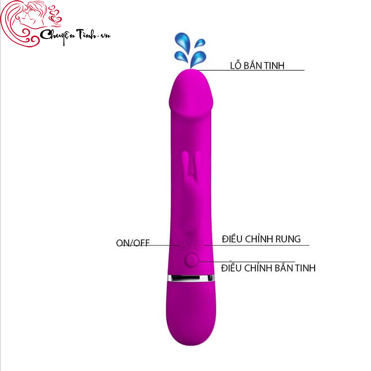 Dương vật siêu rung bắn tinh silicon y tế kích thích nữ giới điểm G