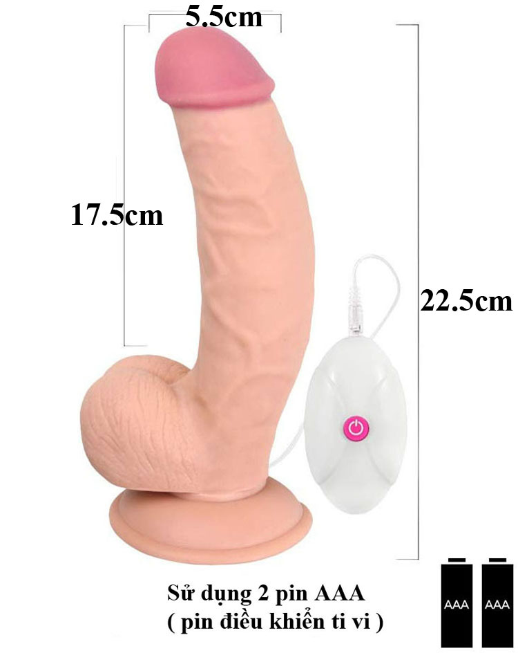 Dương vật giả silicon Cyber skin siêu khủng hít tường mềm mịn