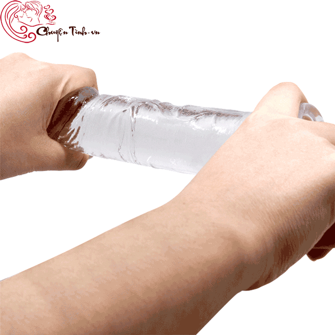 Dương vật giả trong suốt gắn tường silicon cao cấp sướng chân thực
