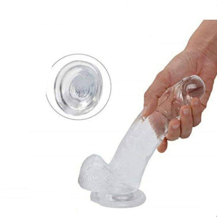 Dương vật giả trong suốt gắn tường silicon cao cấp sướng chân thực