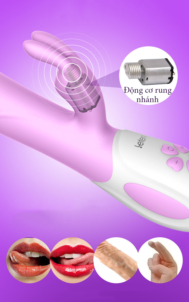 Dương vật sưởi ấm Letten Swing rung ngoáy 360 độ cao cấp