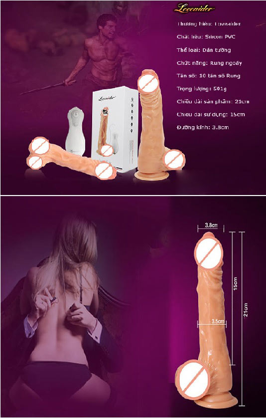 Dương vật siêu rung Loveaider Imperial sạc pin kích thích điểm G