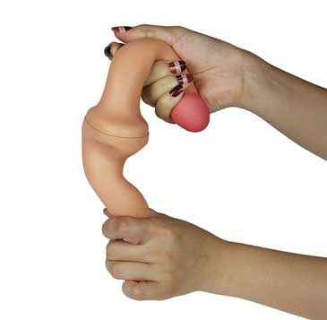 Dương vật silicon Lovetoy hai đầu LES Rung mềm mại dễ dùng