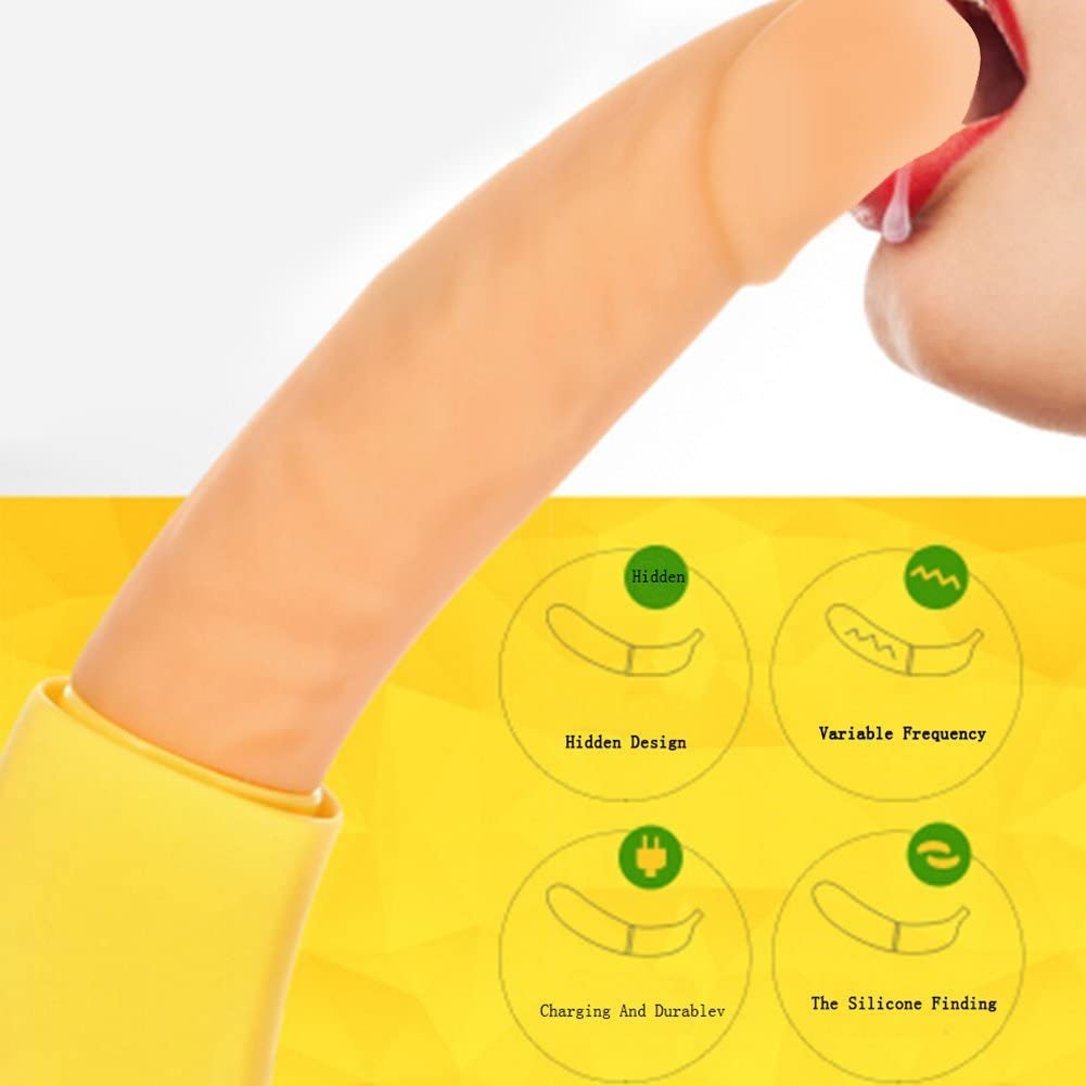 Dương vật thủ dâm nữ cao cấp silicon rung hình trái chuối sạc USB