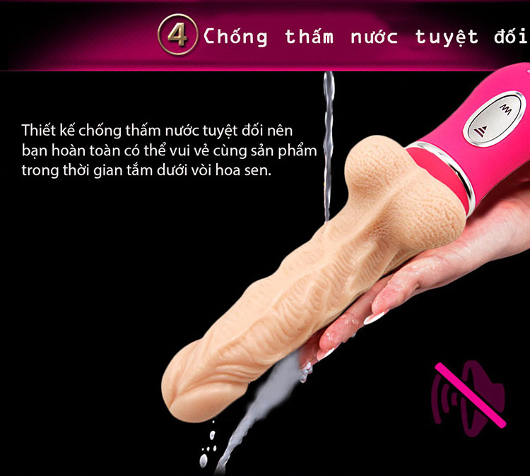 Dương vật giả Ailighter rung thụt tỏa nhiệt silicon cao cấp Mỹ