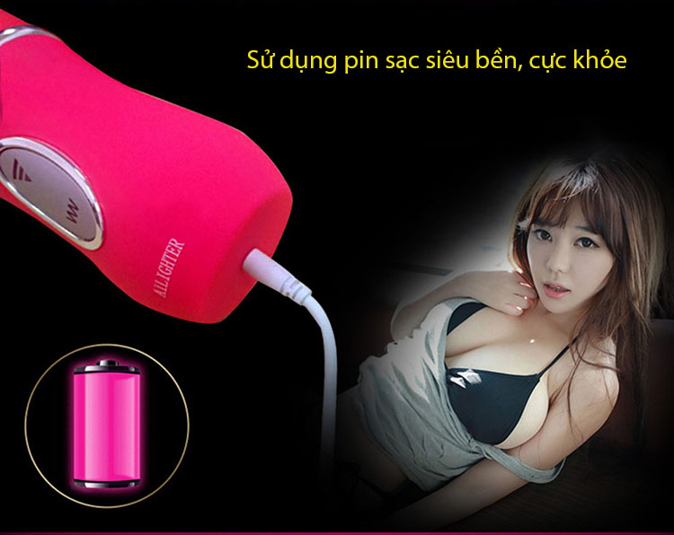 Dương vật giả Ailighter rung thụt tỏa nhiệt silicon cao cấp Mỹ