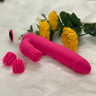 Dương vật silicon Doreen II thụt liếm 3 đầu rung kích thích điểm G nữ