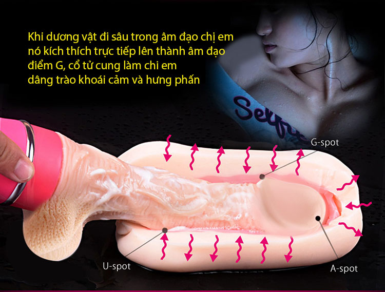 Dương vật giả Ailighter rung thụt tỏa nhiệt silicon cao cấp Mỹ