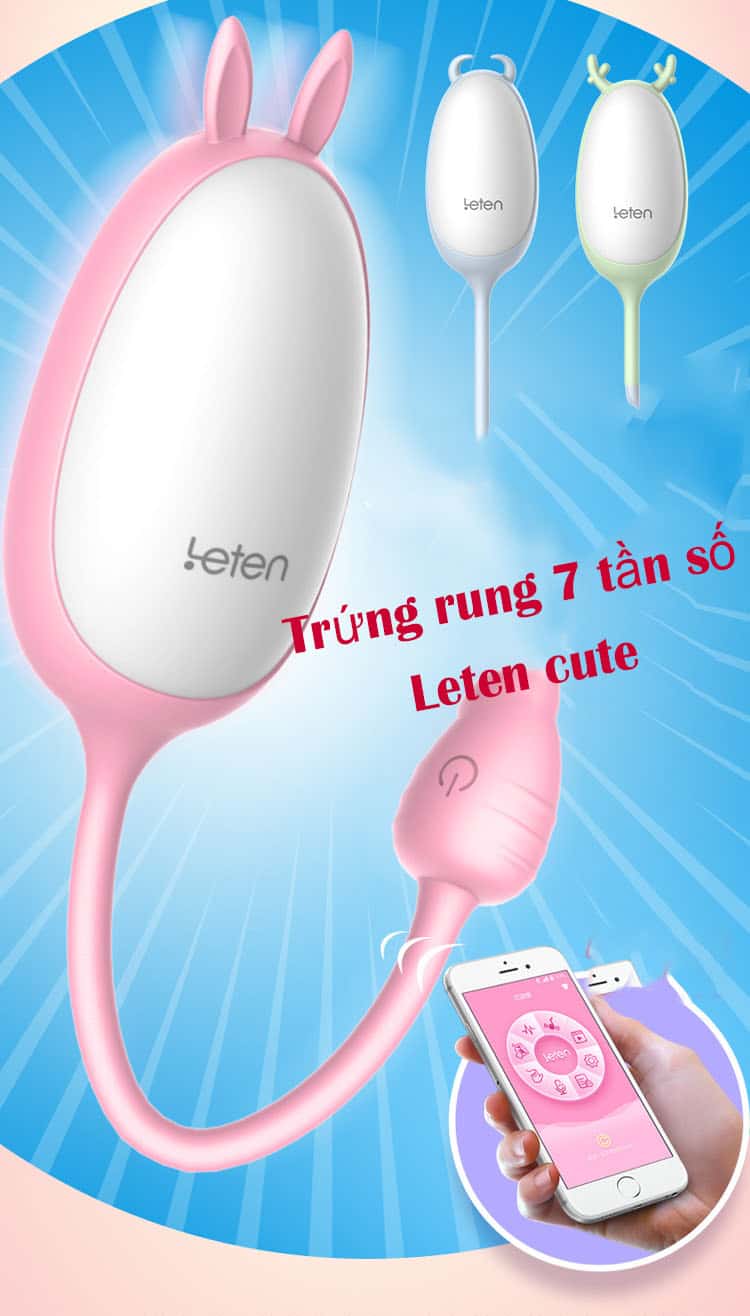 Trứng rung tai thỏ 7 tần số hoàn hảo massage điểm G âm vật cực sướng Trứng rung tai thỏ 7 tần số hoàn hảo massage điểm G âm vật cực sướng