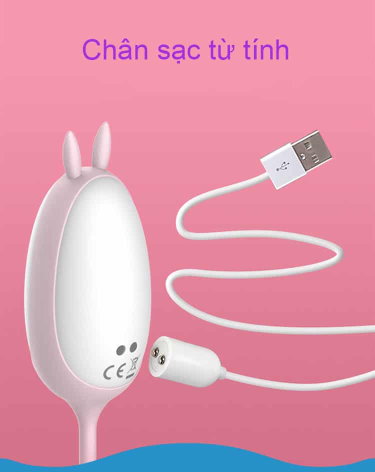 Trứng rung tai thỏ 7 tần số hoàn hảo massage điểm G âm vật cực sướng Trứng rung tai thỏ 7 tần số hoàn hảo massage điểm G âm vật cực sướng