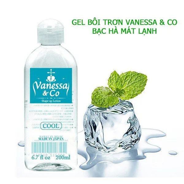 Gel Vanessa bôi trơn siêu mượt cấp ẩm cao 200ml mát lạnh mùa hè