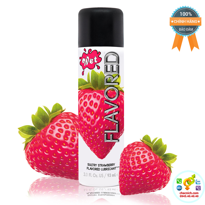 Gel bôi trơn hương dâu Wet thơm dịu mượt da nhập khẩu Mỹ 89ml