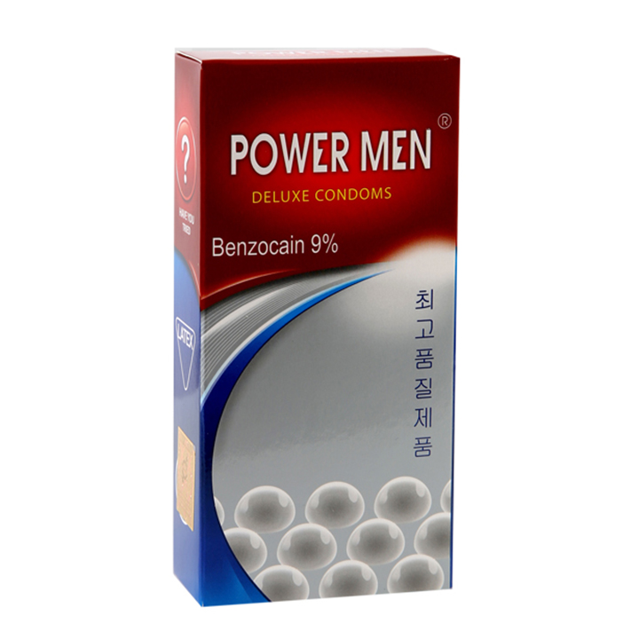 Bao cao su Powermen Longer Plus 12s gân gai kéo dài hưng phấn