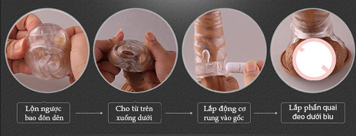 Bao đôn hở đầu có rung Hồng Kong mềm mại kích thích mạnh mẽ