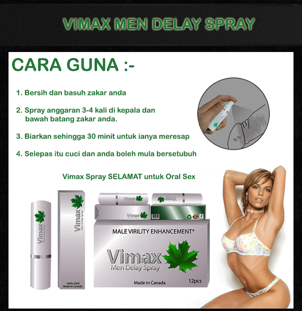 Chai xịt thảo dược Vimax kéo dài thời gian quan hệ chống xuất tinh sớm