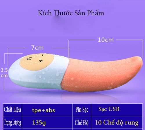 Lưỡi liếm âm đạo silicone + 2 trứng rung tình yêu massage giải tỏa sinh lý
