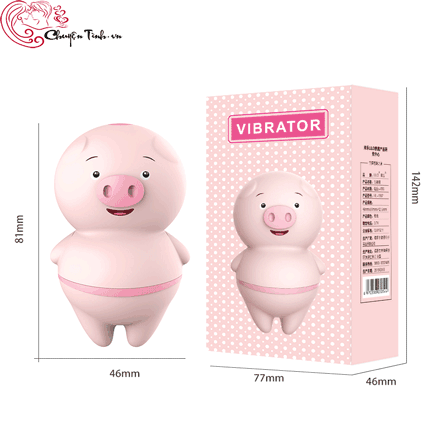 Lưỡi rung liếm âm đạo ngụy trang con heo, 10 chế độ rung êm ái