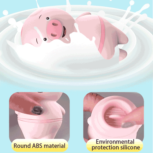 Lưỡi rung liếm âm đạo ngụy trang con heo, 10 chế độ rung êm ái