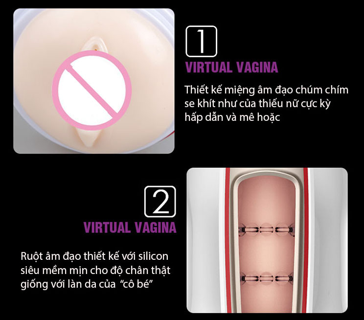 Máy bú mút dương vật tự động Leten chất liệu ABS ruột silicon TPE