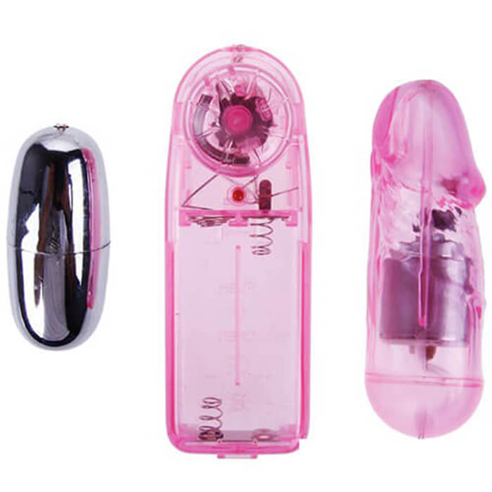 Trứng Rung Tình Yêu Inox 2 Đầu Điều Khiển Từ Xa Pin Tiện Lợi Màu Hồng