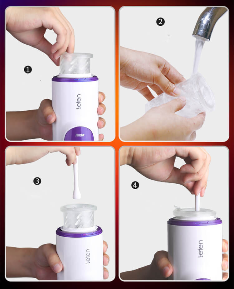 Máy thủ dâm Leten âm thanh sưởi ấm rung thụt tự động