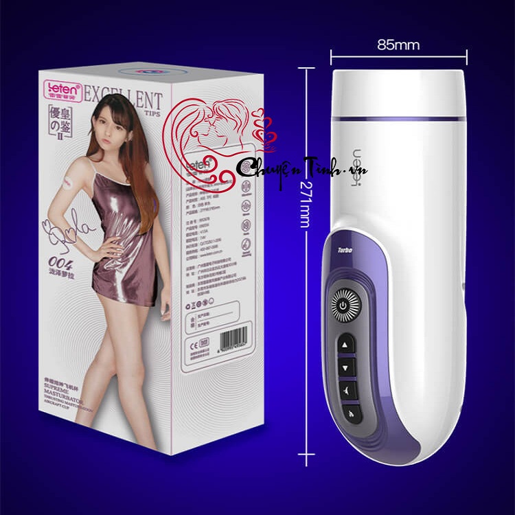 Máy thủ dâm Leten âm thanh sưởi ấm rung thụt tự động